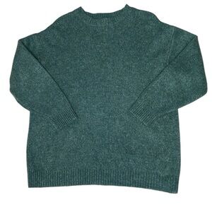 H & M LABEL OF GRADED GOODS WOMENS GREEN LONG SLEEVE CREWNECK SWEATER SIZE LARGE